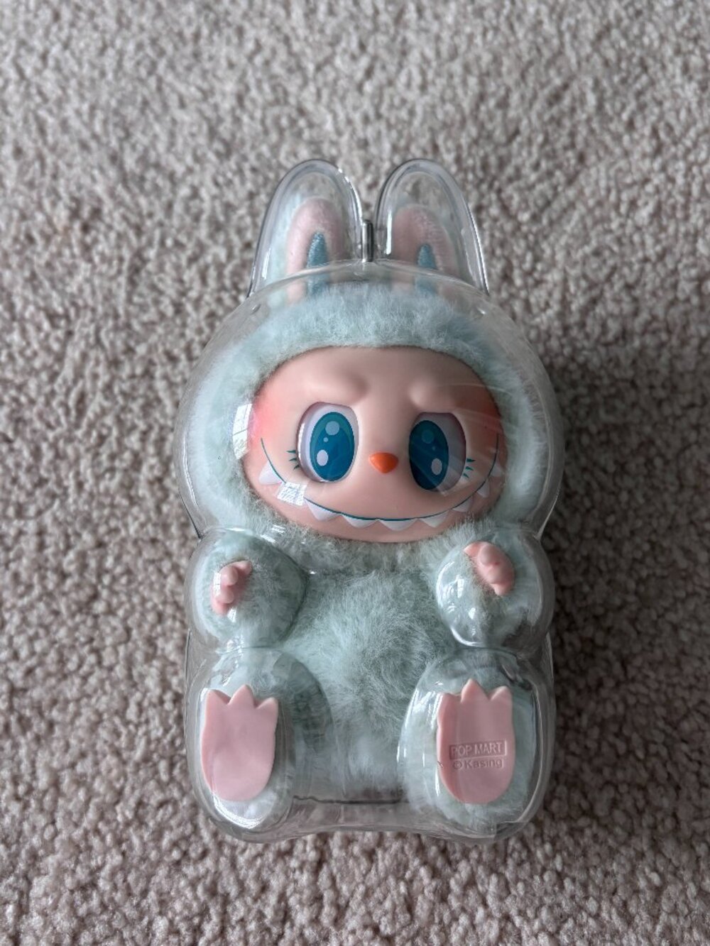 Pop Mart The Monster Labubu Have a Seat Vinyl Plush Green Ququ with Protection